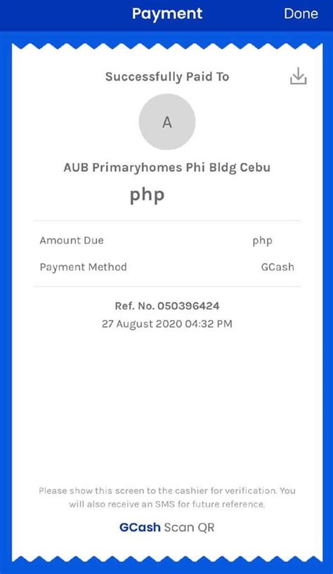 gcash receipt